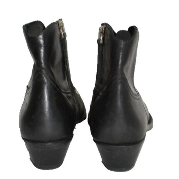New! Golden Goose Young Leather Zip Cowboy Ankle Boots Black Size 39 9 US DD525 - Picture 5 of 6